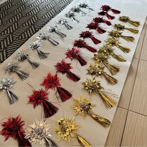 Christmas Tree Starburst foil Ornaments Festive Metallic Starburst Ornaments